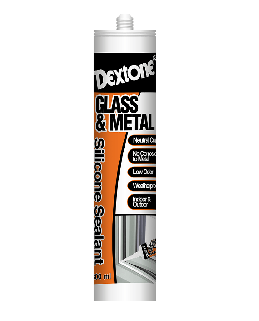 DEXTONE SILICONE SEALANT NEUTRAL GLASS & METAL HITAM BOTOL (A)