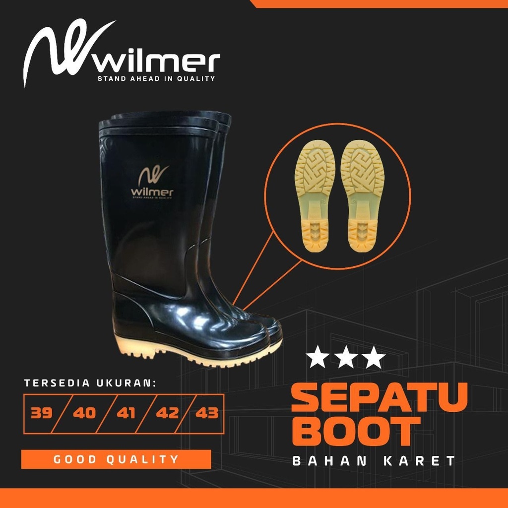 WILMER SEPATU BOOT HITAM 40