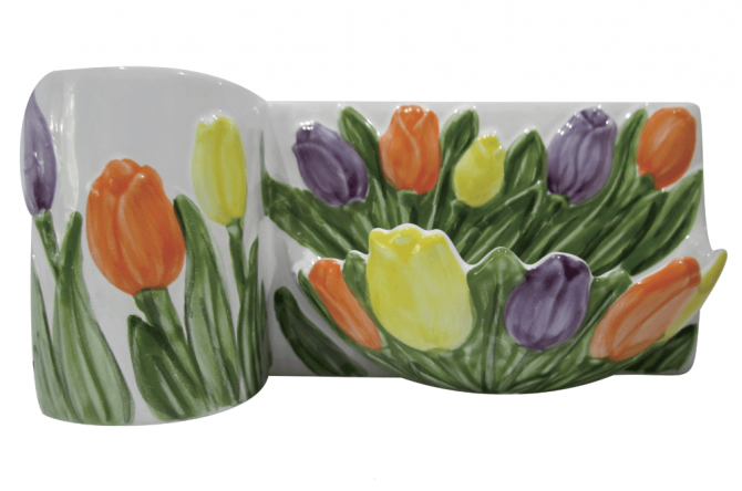 TRISENSA TEMPAT SABUN KERAMIK TULIP TS-116 VENICE 11X25 (DSC)